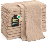 Trapo de cocina Homaxy tono tan 10x10, absorbe derrames rápidamente.