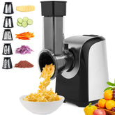 Homdox rallador eléctrico 5 en 1 con cono fino para picar queso y verduras con precisión.