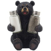 Home 'n Gifts oso negro de cristal con soporte, ideal para decoraciones rústicas en cocina