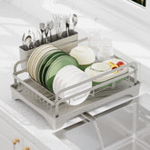 HOMEBOSILY escurridor de platos para cocina, optimiza espacio y secado rápido.