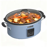 HOMECOOKIN olla lenta de 10 litros con tapa de vidrio, ideal para comidas grandes.