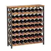 Homeiju estante vino 56 botellas, vista frontal que destaca gran capacidad
