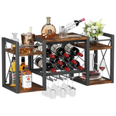 Homeiju estante vino pared: almacenamiento compacto para botellas exhibidas con estilo.