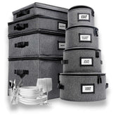 HOMELUX THEORY: 8 piezas de cajas para porcelana, almacenamiento seguro y apilable.