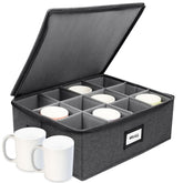 Caja HOMELUX THEORY para tazas con separadores protege la vajilla