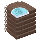 Cojines HOMELYSIAN para sillas de comedor, set de 6, antideslizantes y con cordones seguro.