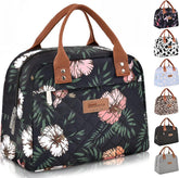 HOMESPON bolsa de almuerzo aislada con bolsillo frontal, ideal para teléfono y utensilios.