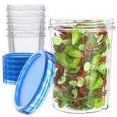 Contenedores HOMETALL 32oz con fondo transparente para ver porciones y conservar frescura.