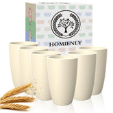 Copa Homienly de paja de trigo irrompible, ideal para uso diario.