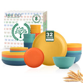Conjunto Homienly 32 piezas, vajilla resistente para comidas diarias y campamentos.