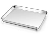 Homikit bandeja para hornear 9x13 en acero inoxidable, ideal para hornear galletas.