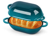 Homokit horno de hierro esmaltado ovalado para pan, cocción uniforme y dorado perfecto.