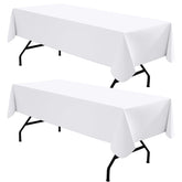 Mantel rectangular de vinilo Homing, color blanco, protección impermeable para comidas.