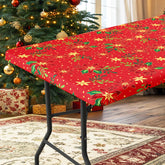 Mantel rectangular elástico impermeable de Homing para mesa plegable, protección contra manchas.
