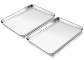 Homokit bandeja 9x13 de acero inoxidable para hornear de forma uniforme.