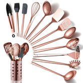 HOMQUEN juego-utensilios-cobre-13-piezas, perfecto para cocinar sin rayar.