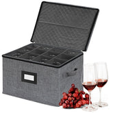 Homyfort caja para copas de vino con 12 celdas, protección para transporte.