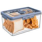 Honbuty caja pan con higrometro digital, ideal para monitorear humedad y conservar pan casero.