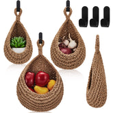Bolsas colgantes Honeydak boho para cocina, almacenamiento compacto y ordenado.
