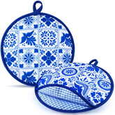 Honeydak tortillero 10 pulgadas con diseño Talavera azul para tortillas calientes.