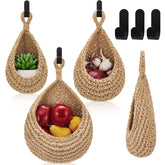 Cestas colgantes Honeydak boho teardrop para cocina, organización visual y acceso rápido
