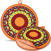 Honeydak funda calentadora para tortillas 12 pulgadas, diseño Talavera rojo, mantiene tibias las tortillas.