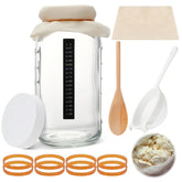Honeydak kit kefir y kombucha con frasco mason 64 oz para fermentar en casa