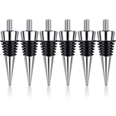 Honeydak tapon-botella-metal-cromo-set-6-piezas, cierre elegante para conservar vino