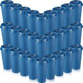 Honeydak vaso reutilizable de 16 onzas con tapa azul oscuro, ideal para café