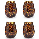 Vaso Honeydak para whisky con patrón tortuga leopardo marrón de 16oz.