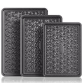 Bandejas HONGBAKE antiadhesivas para horno, juego de 3, fácil desmolde y limpieza.