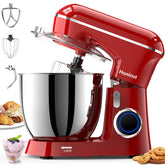 Honinst batidora de pie roja con tazón de 6,5 qt ideal para repostería