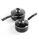 Conjunto HooJay sarten antiadherente 1-5qt y 2-5qt para cocinar fácil y limpio.