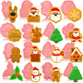 Cortadores Hoolerry navidad copo nieve estampa 3D para galletas