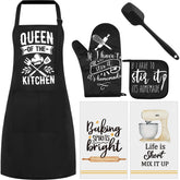 Delantal ajustable Hoolerry para cocinar, cómodo y práctico.
