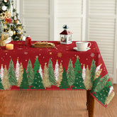 Horaldaily mantel Navidad con arboles rojos 60x120 para mesa festiva