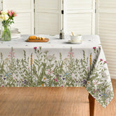 Mantel Horaldaily con patrón de flores silvestres, ideal para reuniones y cenas al aire libre