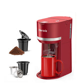 Horavie Minicafetera para cápsula K y café molido, flexible para diferentes bebidas.