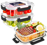 Envase HOTEC de vidrio 35oz con tapa hermética para guardar comidas.