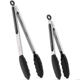 Pinzas HOTEC de 7 pulgadas con puntas de silicona para platos seguros
