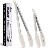 Pinzas HOTEC de 9 pulgadas con puntas de silicona para cocinar sin rayar