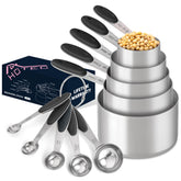 HOTEC tazas medidoras apilables para mediciones precisas en la cocina.