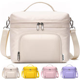 HOTOR Bolsa isotérmica para mujer con cuero PU exterior, aspecto profesional para oficina.