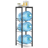 Housolution, soporte para botellas 5 galones con tres estantes para organización eficiente