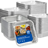Bandejas de aluminio HOUZZKINGZ 8x8 para catering y transporte seguro.