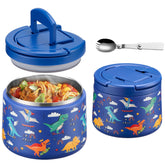 Howeemo Lata termica 14oz con tapa buckle, apertura fácil para niños.