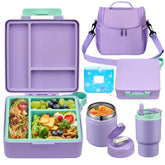 Howeemo lonchera para niños con tres compartimentos, ideal para comidas separadas