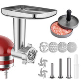 HOZODO molinillo de carne metálico para KitchenAid, ideal para picar carne con facilidad