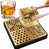 HRCOYES estampilla hielo bronce: realza la presentación de cocteles con grabado elegante