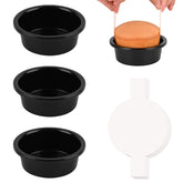HUAKENER bandejas para torta 4 pulgadas, conjunto de 3, horneado uniforme y desmolde sencillo.